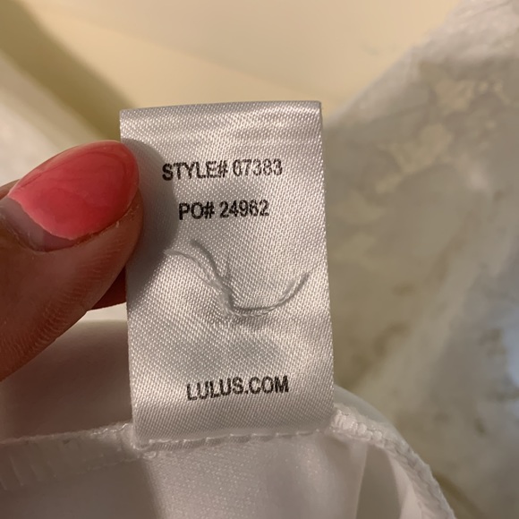 Lulus Easy Love Button Down Front White Lace Skater Mini Dress  Sz XL - Picture 11 of 13